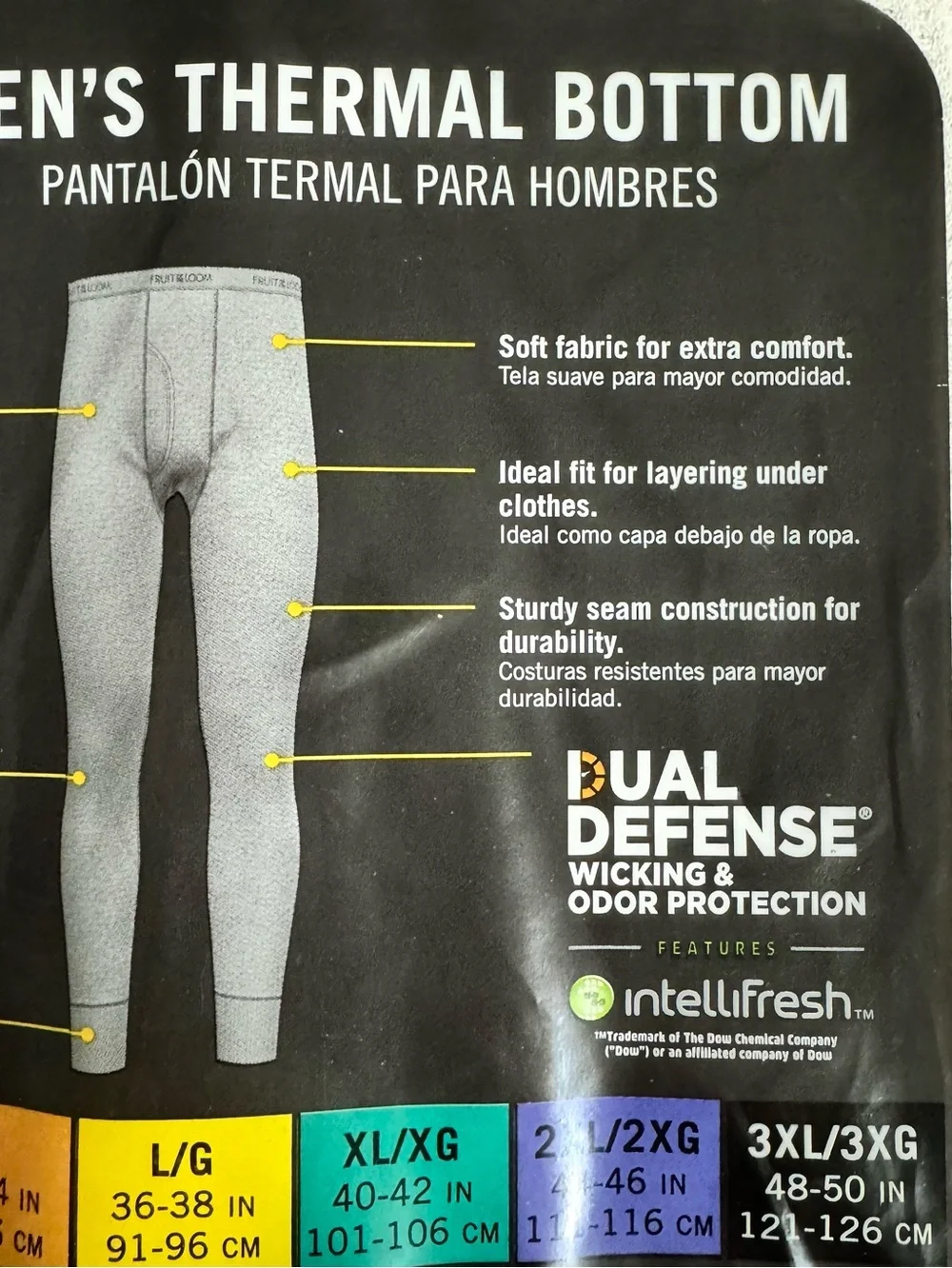 Fruit of the Loom Thermal Underwear Pants Long Johns NWT Natural